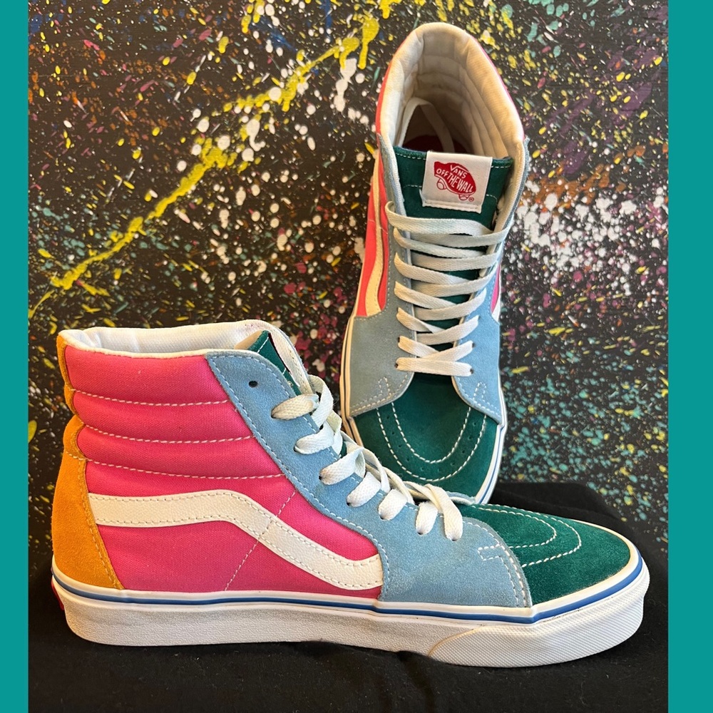 MENS VANS SK8 HI MUTLI COLOR HIGH TOPS